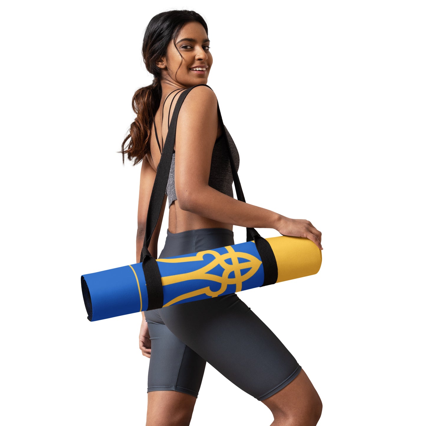 Yoga Mat - Single Trident & Flag