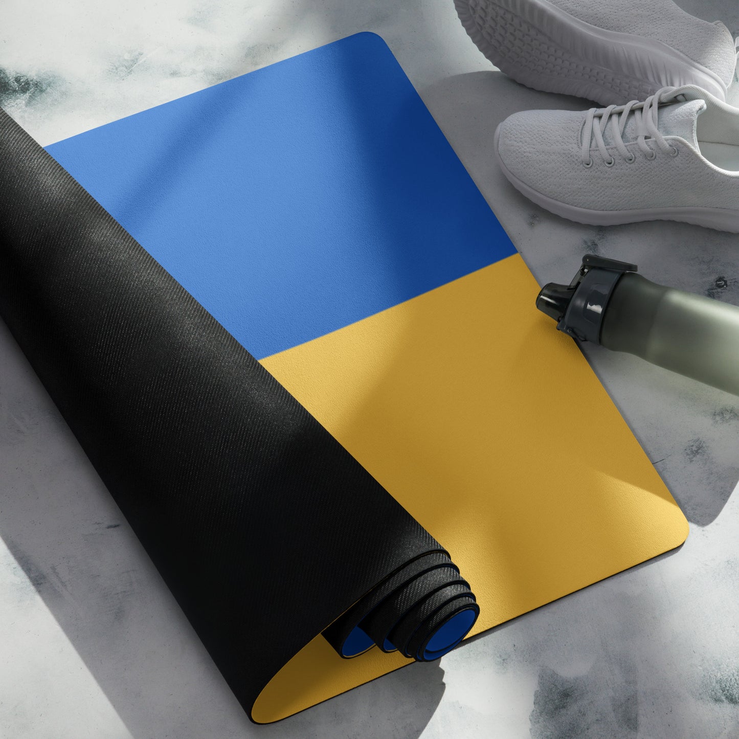 Yoga Mat - Single Trident & Flag