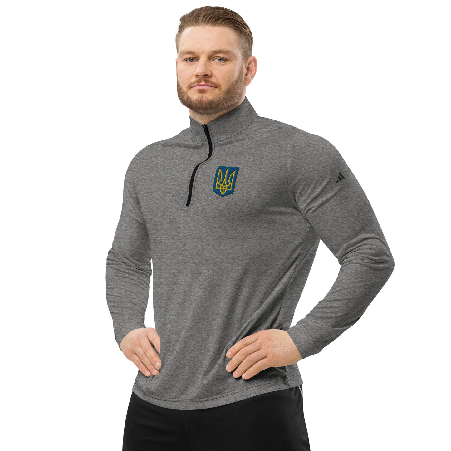 Quarter Zip Pullover - Embroidered Trident