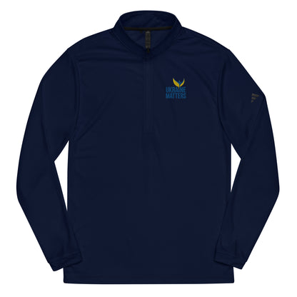 Quarter Zip Pullover - Embroidered Ukraine Matters Logo