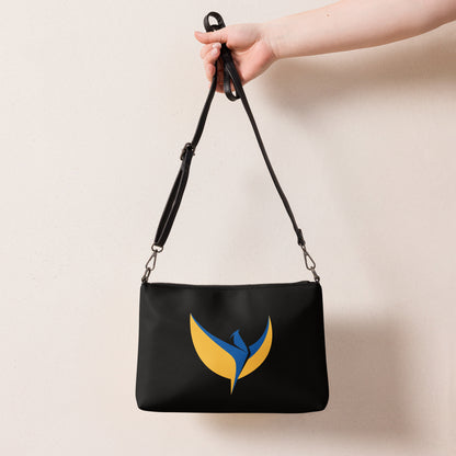 Crossbody Black Bag - Ukraine Matters Logo