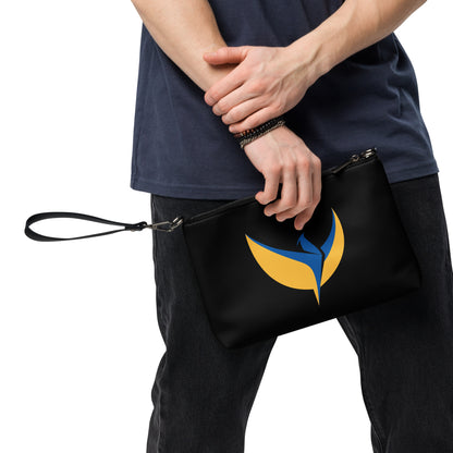 Crossbody Black Bag - Ukraine Matters Logo