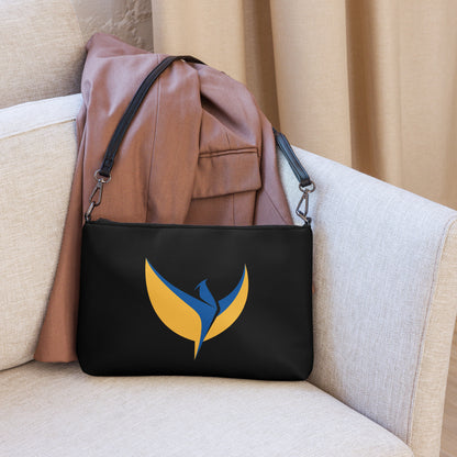 Crossbody Black Bag - Ukraine Matters Logo