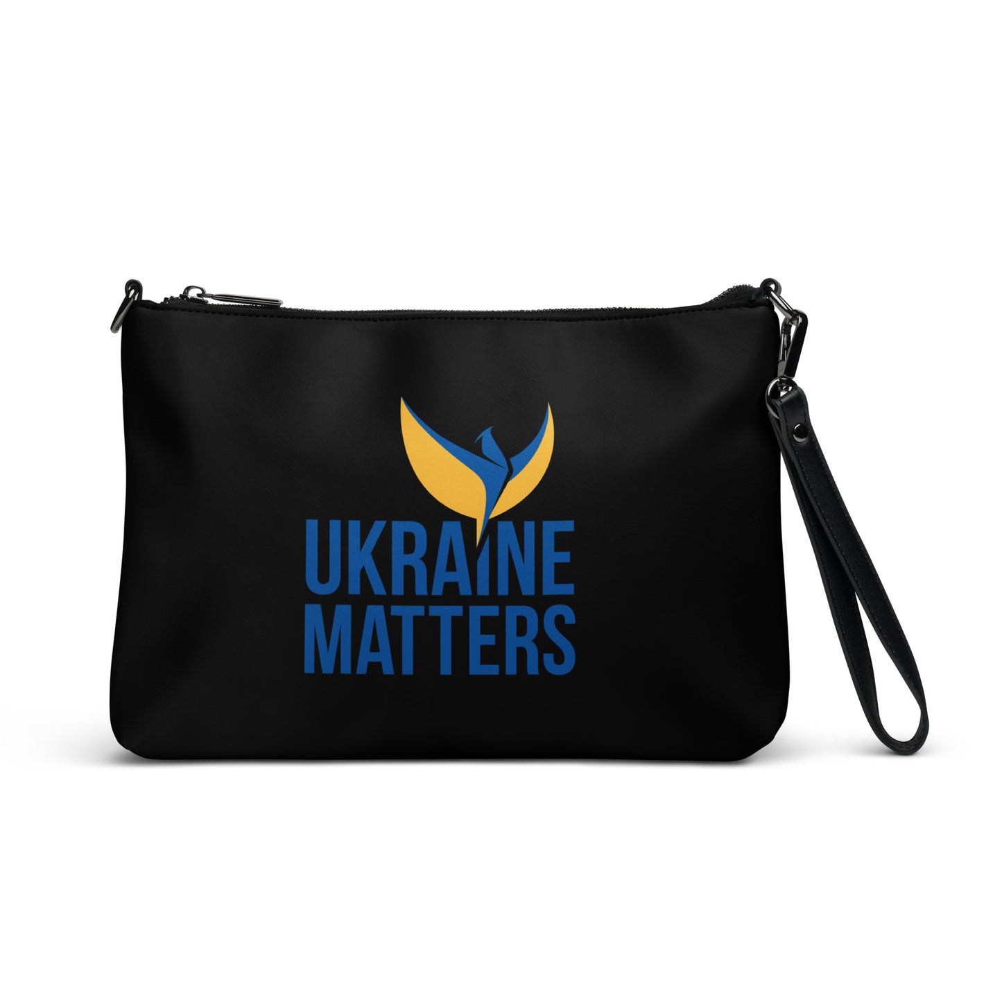 Crossbody Black Bag - Ukraine Matters Logo