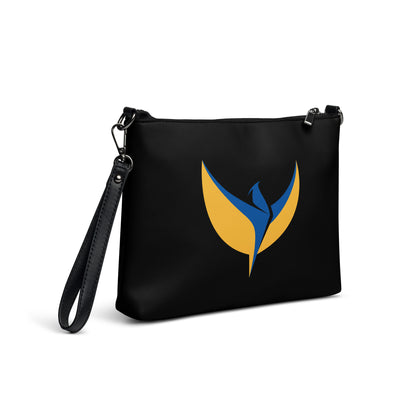 Crossbody Black Bag - Ukraine Matters Logo