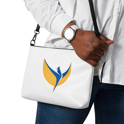 Crossbody White Bag - Ukraine Matters Logo