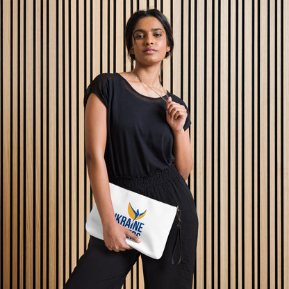 Crossbody White Bag - Ukraine Matters Logo