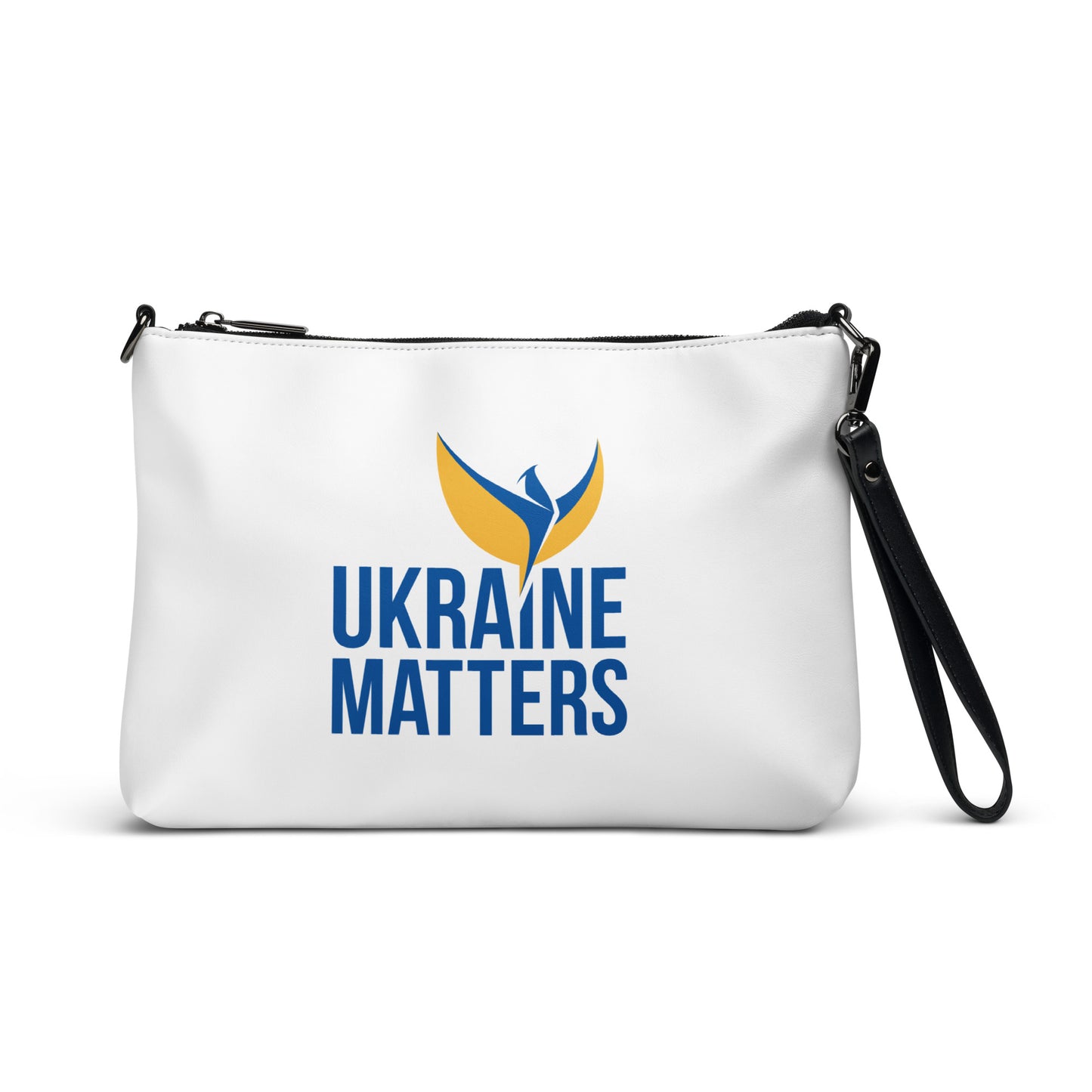 Crossbody White Bag - Ukraine Matters Logo