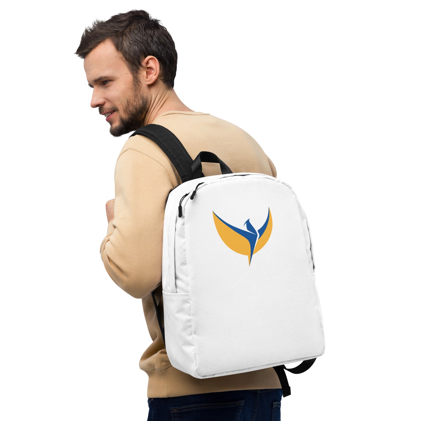 Streamlined White Backpack - Phoenix