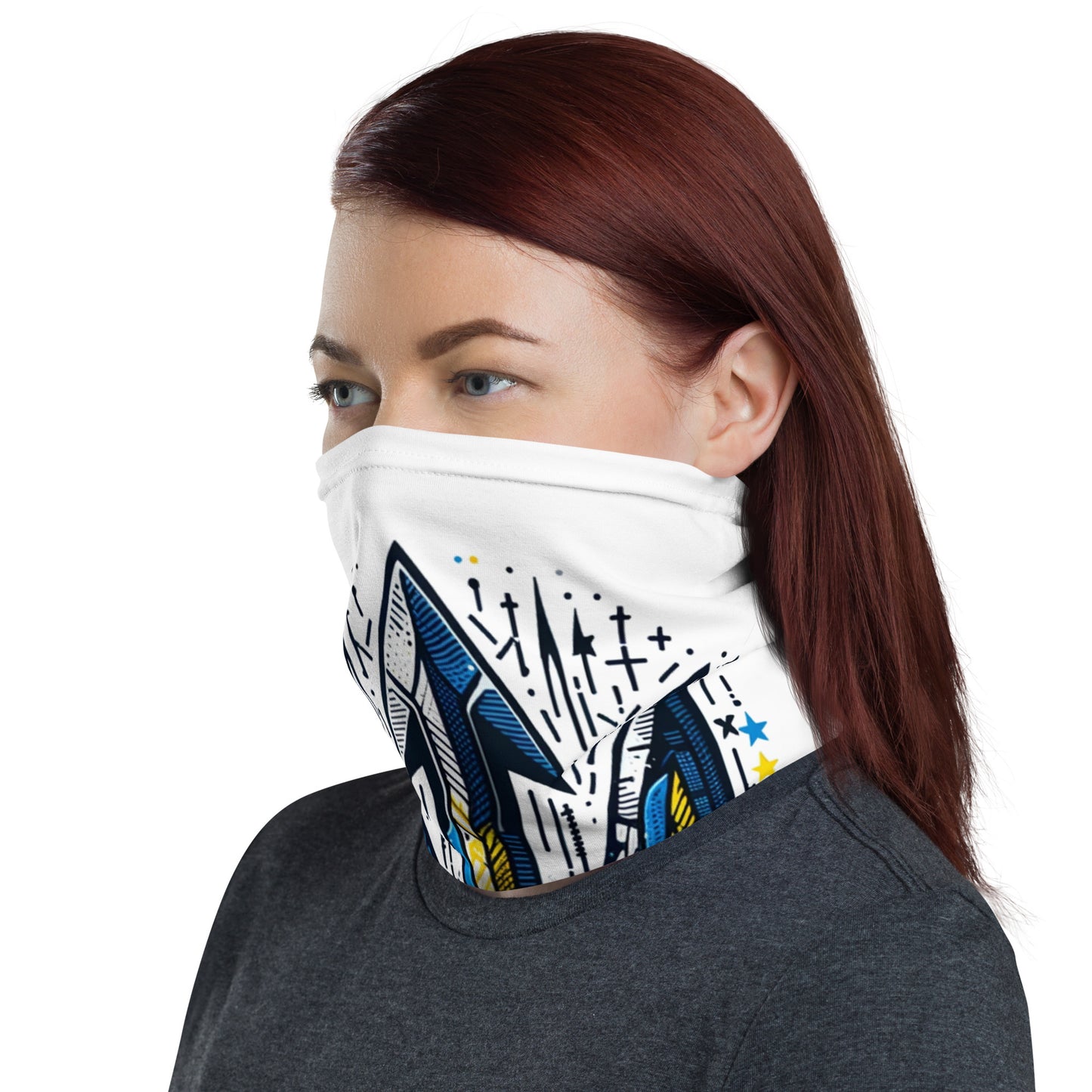 White Neck Gaiter - Alternative Trident