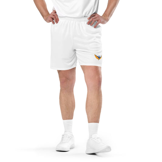 Unisex White Mesh Shorts - Phoenix