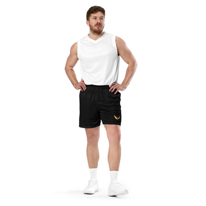 Unisex Black Mesh Shorts - Phoenix