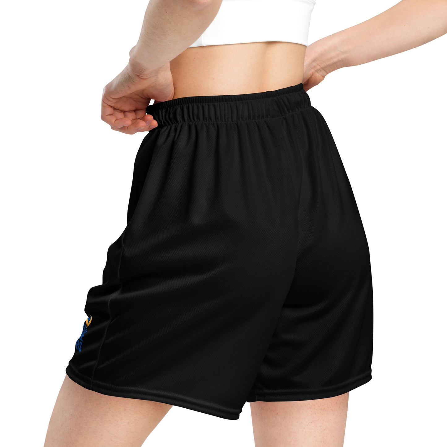 Unisex Black Mesh Shorts - Ukraine Matters Logo