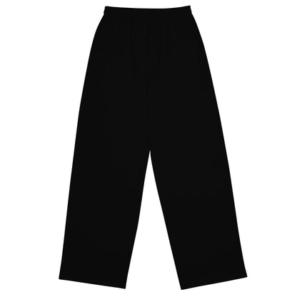 Unisex Black Wide-leg Pants - Ukraine Matters Logo