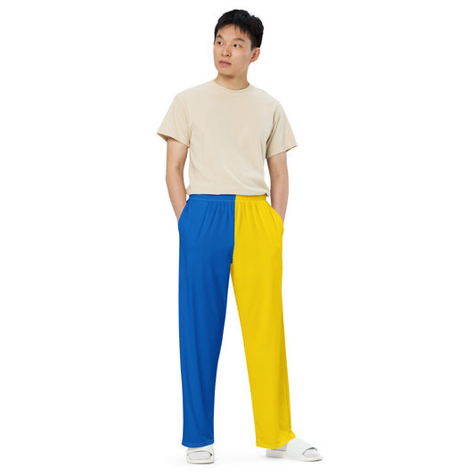 Unisex Wide-leg Pants - Ukrainian Flag