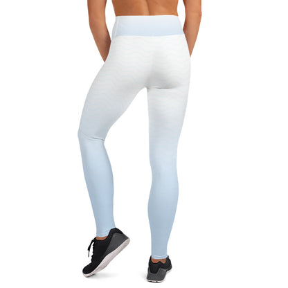 Blue Fade Yoga Leggings -  Ukraine Matters Logo