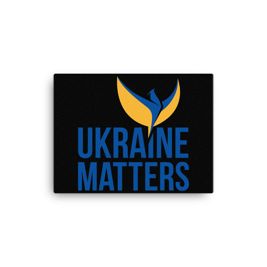 Canvas Painting - Ukraine Matters Logo Black Background