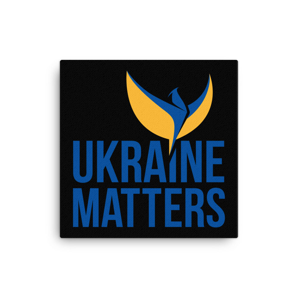 Canvas Painting - Ukraine Matters Logo Black Background