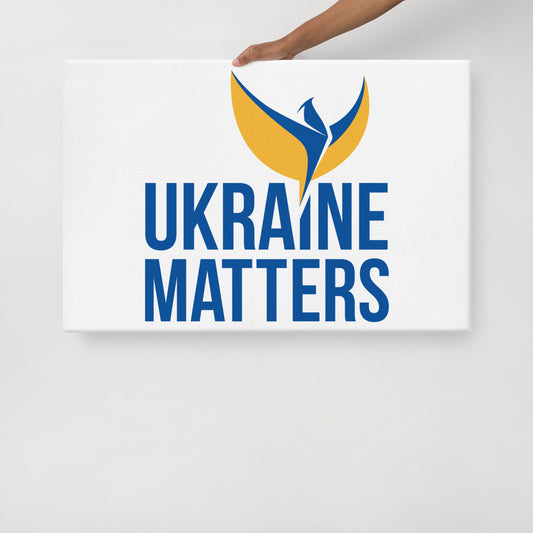 Canvas Painting - Ukraine Matters Logo White Background