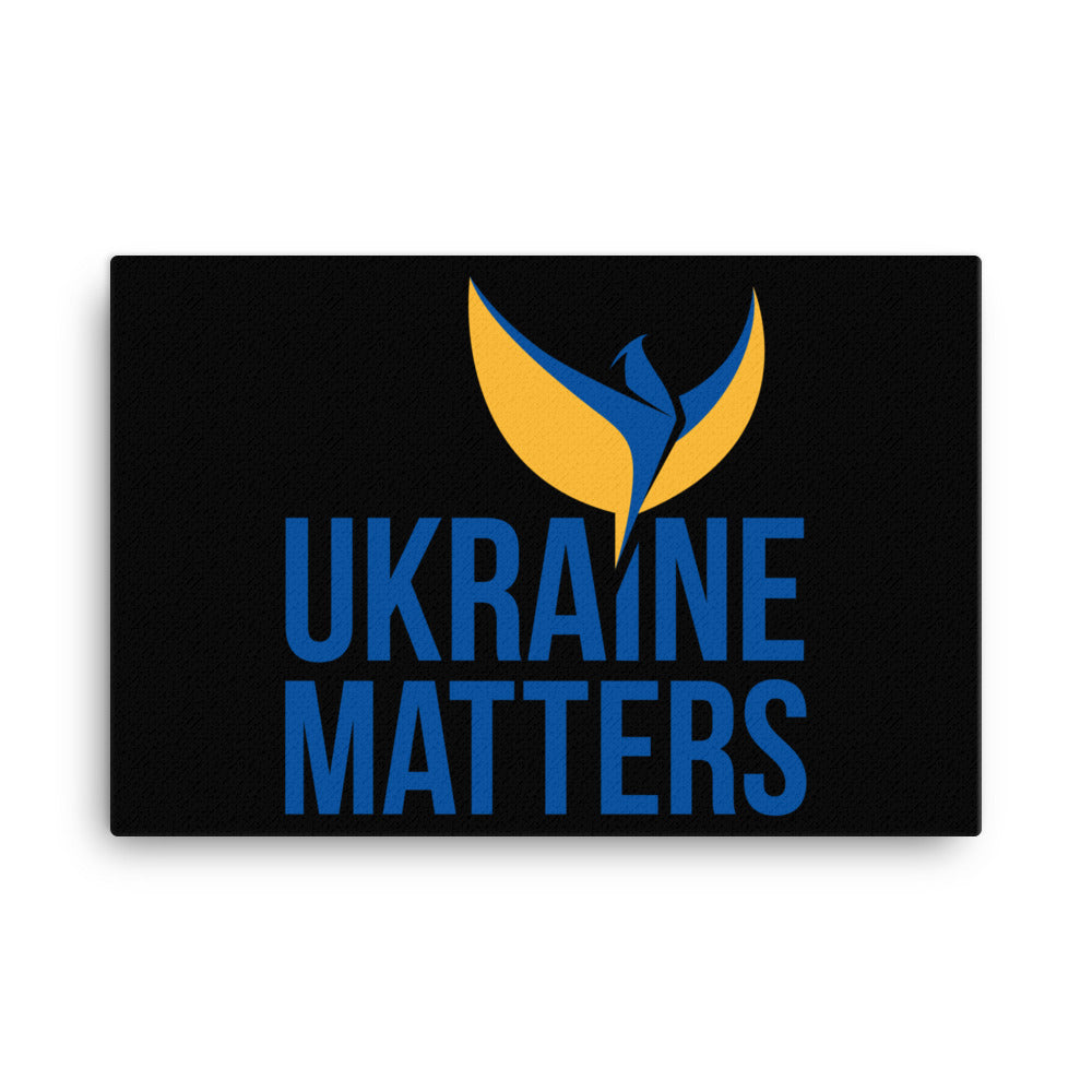 Canvas Painting - Ukraine Matters Logo Black Background