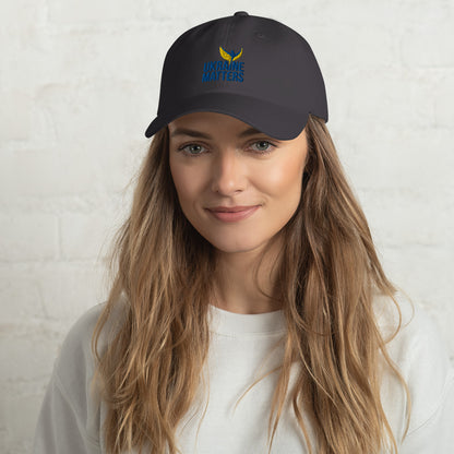 Dad Hat / Cap - Embroidered Ukraine Matters Logo