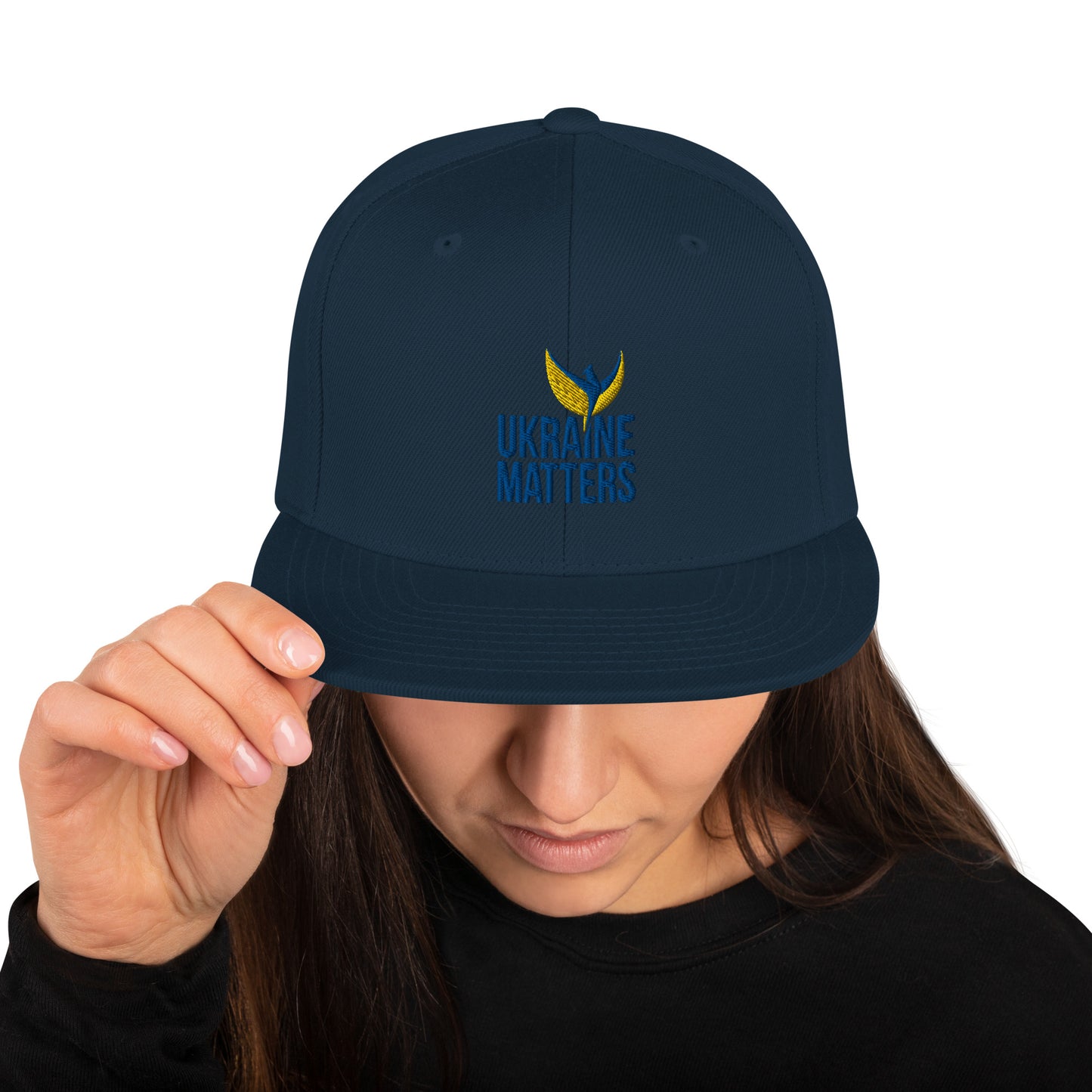 Snapback Hat / Cap - Embroidered Ukraine Matters Logo