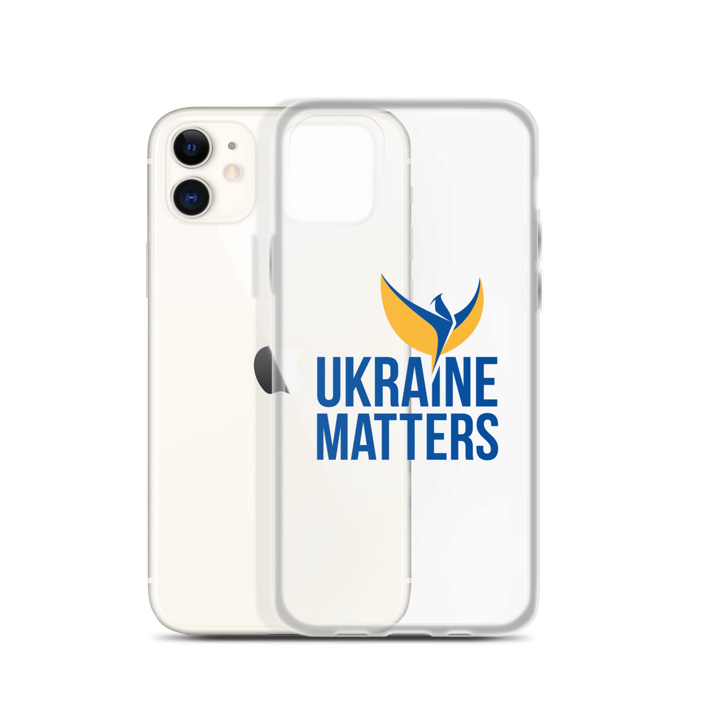 Clear Case for iPhone® - Ukraine Matters Logo