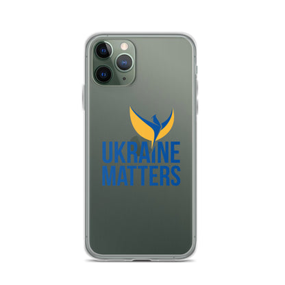 Clear Case for iPhone® - Ukraine Matters Logo