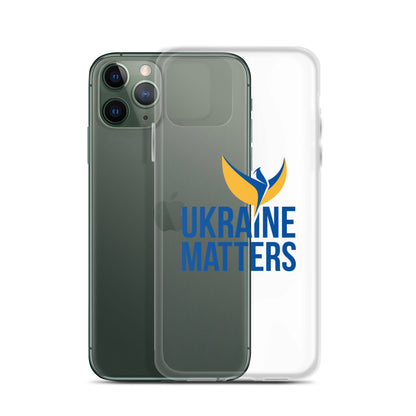 Clear Case for iPhone® - Ukraine Matters Logo