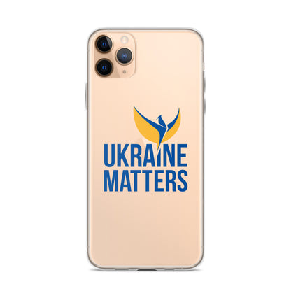 Clear Case for iPhone® - Ukraine Matters Logo