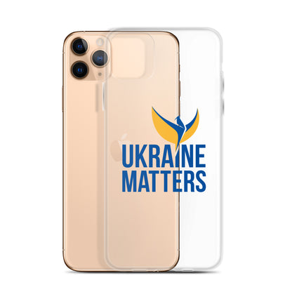 Clear Case for iPhone® - Ukraine Matters Logo