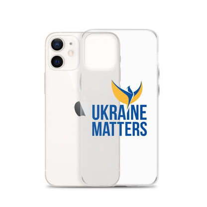 Clear Case for iPhone® - Ukraine Matters Logo