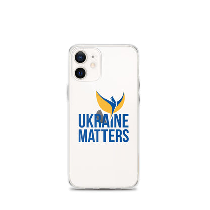 Clear Case for iPhone® - Ukraine Matters Logo