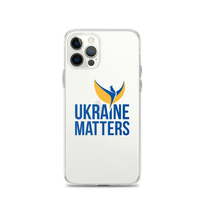 Clear Case for iPhone® - Ukraine Matters Logo