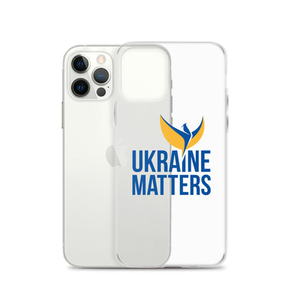 Clear Case for iPhone® - Ukraine Matters Logo