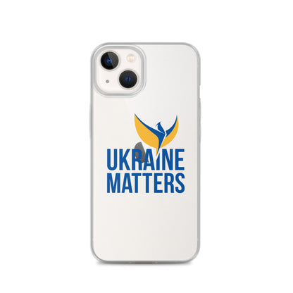 Clear Case for iPhone® - Ukraine Matters Logo