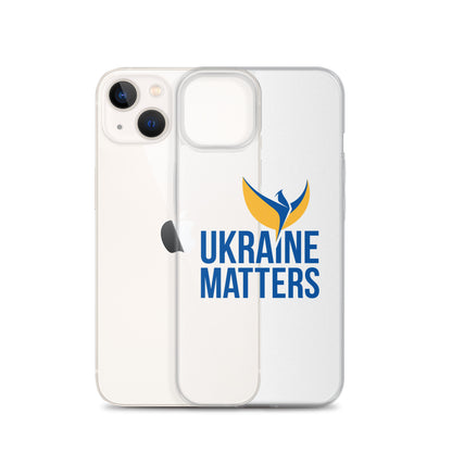 Clear Case for iPhone® - Ukraine Matters Logo