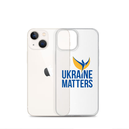 Clear Case for iPhone® - Ukraine Matters Logo