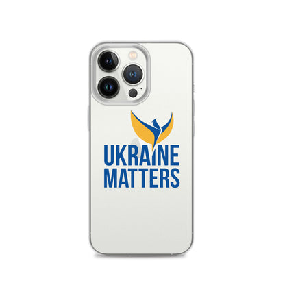 Clear Case for iPhone® - Ukraine Matters Logo