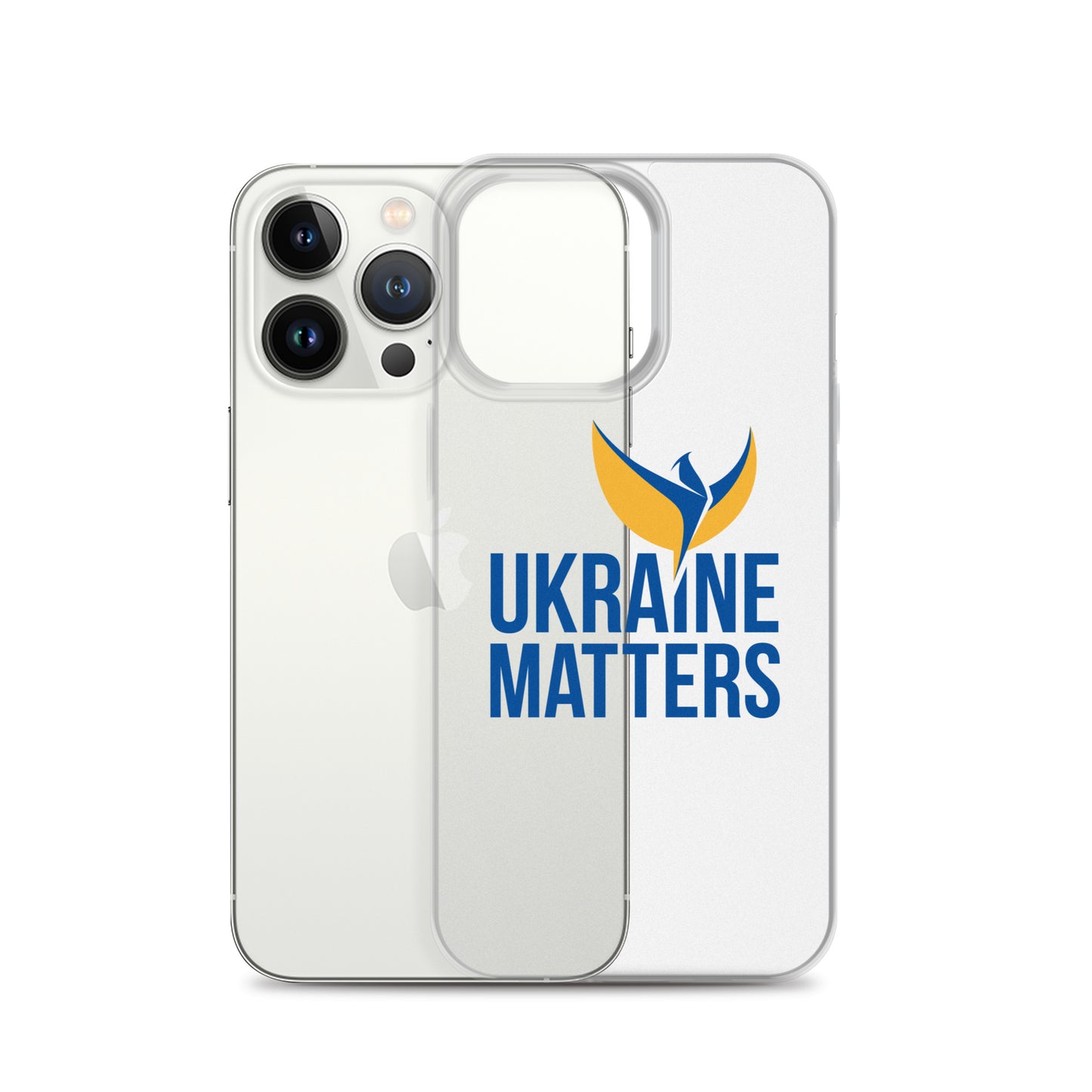 Clear Case for iPhone® - Ukraine Matters Logo