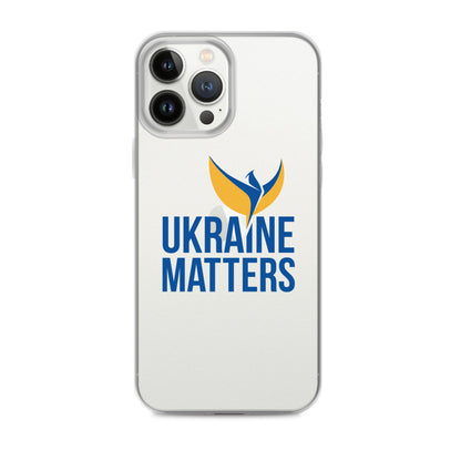 Clear Case for iPhone® - Ukraine Matters Logo