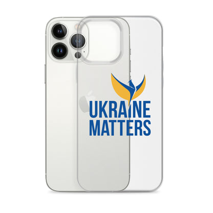 Clear Case for iPhone® - Ukraine Matters Logo