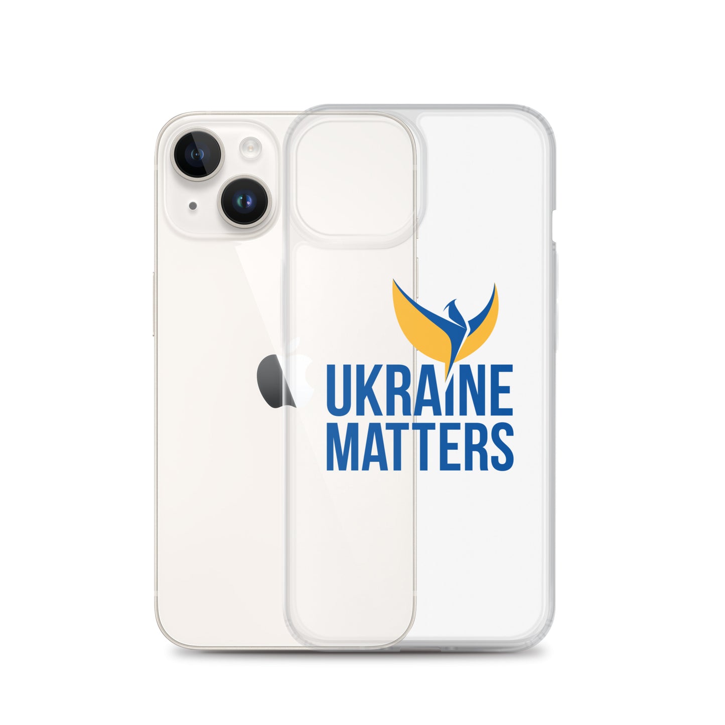 Clear Case for iPhone® - Ukraine Matters Logo