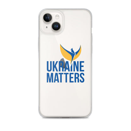 Clear Case for iPhone® - Ukraine Matters Logo