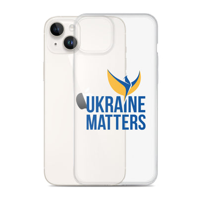 Clear Case for iPhone® - Ukraine Matters Logo