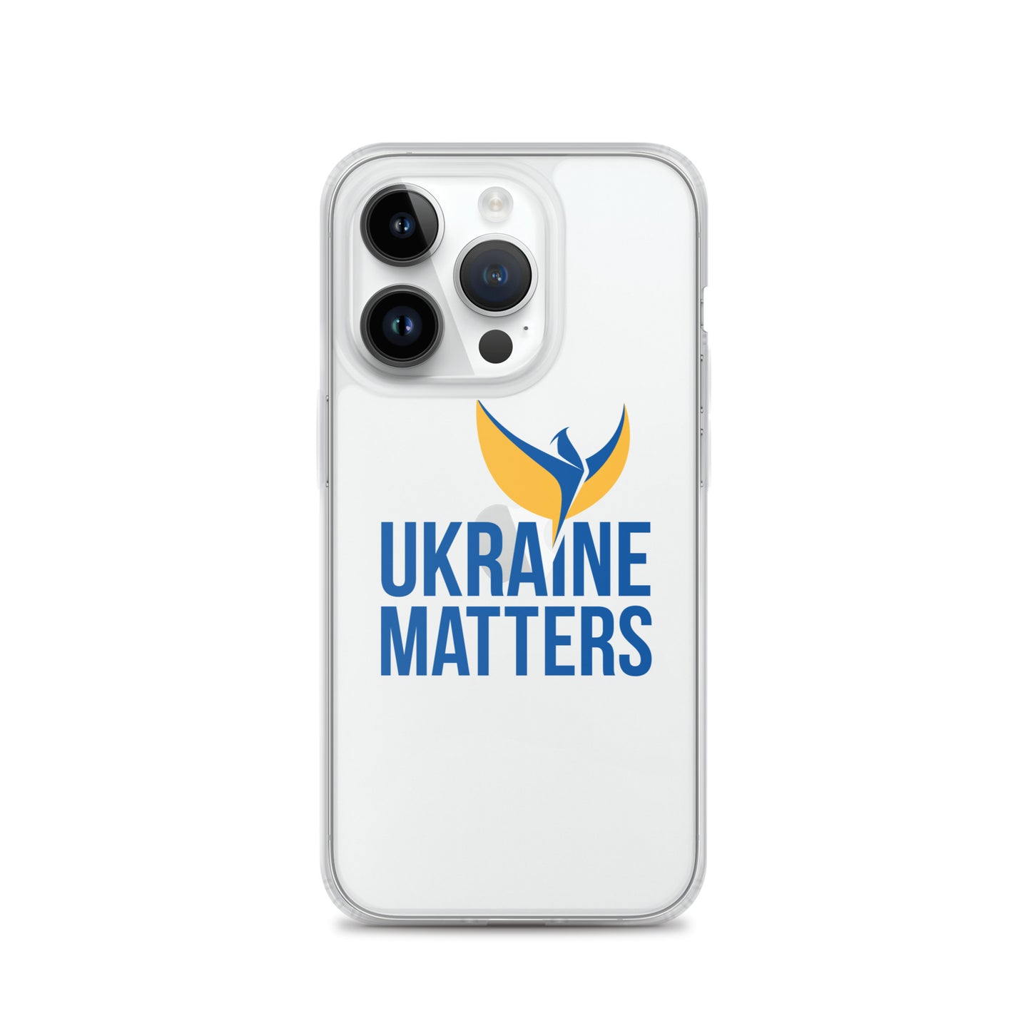 Clear Case for iPhone® - Ukraine Matters Logo