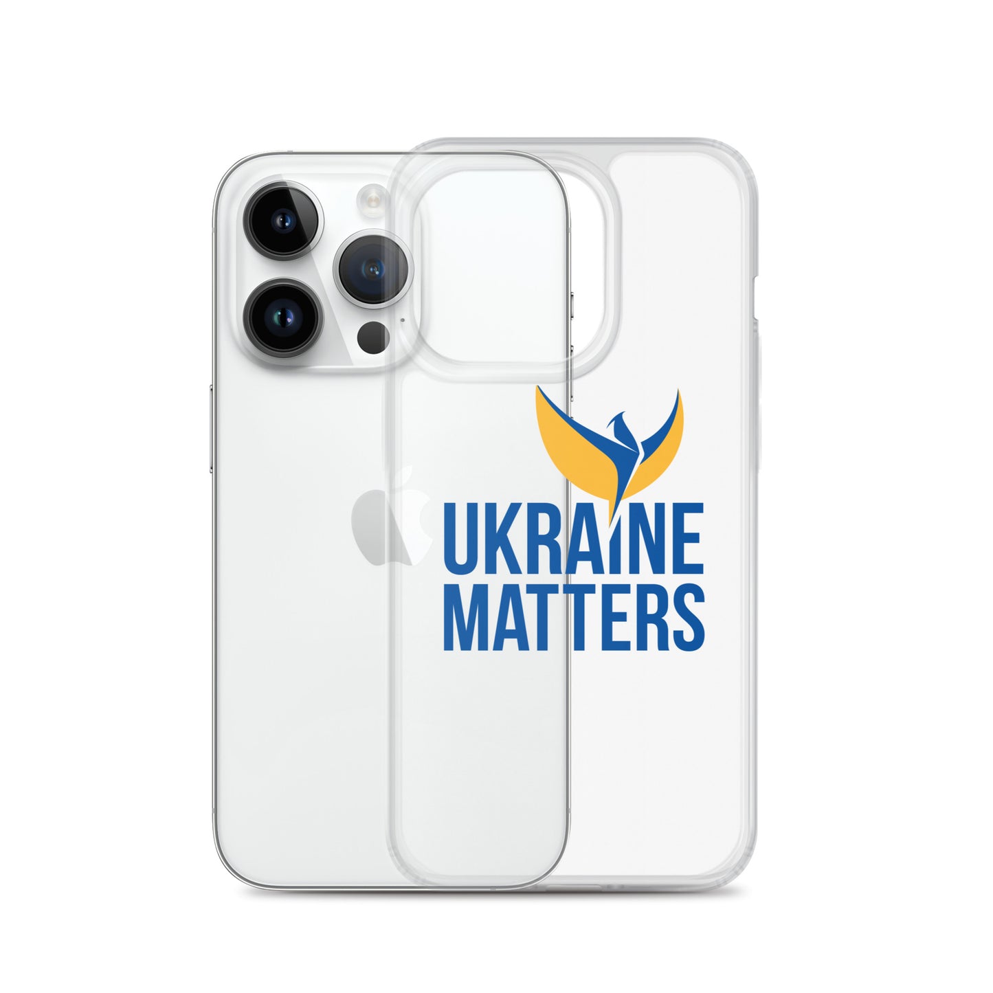 Clear Case for iPhone® - Ukraine Matters Logo