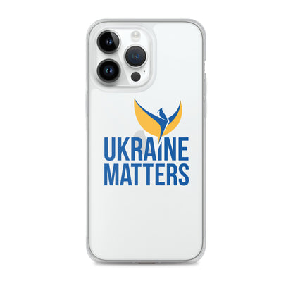 Clear Case for iPhone® - Ukraine Matters Logo