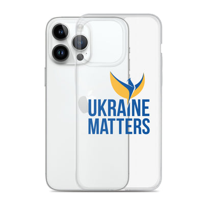 Clear Case for iPhone® - Ukraine Matters Logo