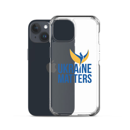 Clear Case for iPhone® - Ukraine Matters Logo